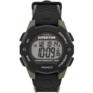 Timex Men's Expedition 41mm Watch - Black Strap Digital Dial Green Case