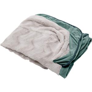 Furhaven Replacement Dog Bed Cover Perfect Comfort Plush & Velvet Waves Sofa-Style, Machine Washable - Celadon Green, Large
