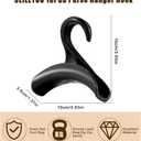 10PCS Purse Hanger Hook, SEILETOO ABS Bag Hanger, Black Backpack Hanger Hook, Purse Holder for Closet, Storage for Handbags, Tote, Satchels