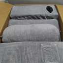 19 INCH Reading Pillow for Adults, Back Pillow for Bed Sitting Up, Backrest Pillow for Sitting in Bed, Detachable Arms with Built-in Cup & Phone Caddy (Gray, 19 INCH)