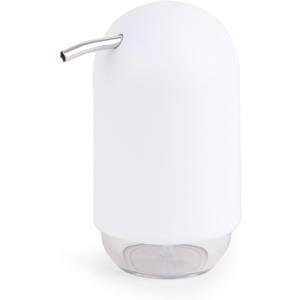 Umbra Touch Soap Dispenser Pump 13 oz (384 ml) Capacity for Liquid Soap or Hand Sanitizer, Easy to Refill, White