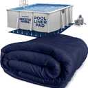 Shop Square 12-Foot-by-24-Foot Rectangle Pool Liner Pad for Above Ground Pools - Rectangle Pool Pad, Under Pool Mat, Puncture Protection, Extend Liner Life, Durable Geotextile Material