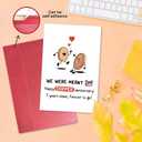 3 x Funny 7th Anniversary Card, Happy Copper Anniversary Card for Husband Wife, Happy Seven Years Anniversary, We were Meant 2p