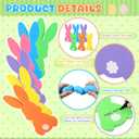 12 Pcs 12'' 3D Large Sponge Easter Decoration, Colorful Bunny Signs DIY Rabbit Craft for Basket Buckets Decor Spring Easter Party Wall Home Office Wreath Lawn Indoor Outdoor Decor Supplies