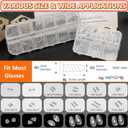 Eyeglass Repair Kit with Screws, Mini Glasses Repair Kit, Eye Glass Repairing Kit with Eyeglass Screws, Silicone Nose Pads, Tweezer, Screwdriver for Eyeglasses,Sunglasses, Magnify Glass and Case
