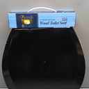 Achim Home Furnishings Black TOWDSTBK04 17-Inch Fantasia Standard Toilet Seat, Wood