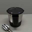 Oggi Insulated Ice Bucket, 4 Quart / 3.8 L, Stainless Steel, Black.