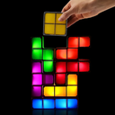 LOSCHEN Night Light,DIY Stackable LED 7 Colors Interlocking Induction Novelty Desk Lamp,3D Puzzle Magic Light Bright Toy for Kids Teens,Gamer Decor Ideal Gift