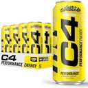 Cellucor C4 Energy Drink, Lemonade Limited Edition Carbonated, Sugar Free Pre Workout Performance Drink with no Artificial Colors or Dyes, 16oz Pack of 11 BB 01/2027