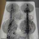 4 Light Bathroom Light Fixtures, Oil-Rubbed Bronze Modern Vanity Lights with Clear Glass Shades, Bathroom Wall Lamp for Mirror Living Room Cabinet