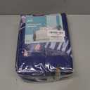 JSD Navy Floral Sheet Set King Size, 4 Piece Soft Printed Microfiber Sheets Extra Deep Pocket (Blue Flower)