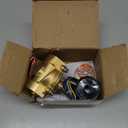 BACOENG 1" DC12V Electric Solenoid Valve (NPT, Brass, Normally Closed)