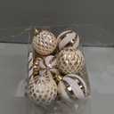 Christmas Ball Ornaments Shatterproof Plastic Tree Ornaments 24 PCS Shaped Styles Xmas Tree Holiday Decor, Champagne