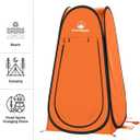 Wakeman Pop Up Changing Tent, 3.3 x 3.3 x 6.2ft, Camping Shower Tent for Portable Toilet Stall or Dressing Room with Carry Bag for Camping, Beach, or Tailgate, Polyester, Orange