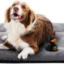 Dog Beds Crate Pad for Extra Large Dogs Fit Metal Crates, Ultra Soft Bed Washable & Anti-Slip Kennel Cozy Sleeping Mat, Gray 48inch