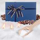 MTLEE Pearled Candle 4.4 lb Coffee Scented Sand Candle Wax Kit with Gift Box 100 Wicks Refillable Jar White Beaded Wax Gift Set for Friends Mother Lover Women Family