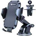 VICSEED Strong Suction Car Phone Holder [Ultra-Stable for Heavy Phones & Thick Cases] 3-in-1 Dashboard Windshield Vent Mount, Military-Grade Truck Boat Automobile Cradles for iPhone & Android