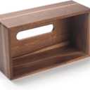 Tissue Box Cover Rectangle, Wood Tissue Box Holder, Wooden Facial Paper Holder for Bathroom, Bedroom, Dinner Table, Office (1 Pack, 9.8 x 5.5 x 3.7 inch)