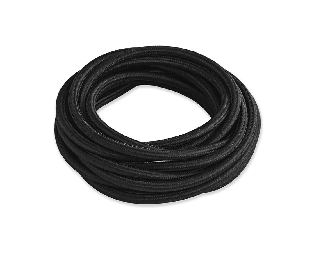 Black Color Cloth Covered Electrical Wire - 5Ft Textile Cable for Pendant Light Fixture and Vintage Lamp Revival - DIY Lamp Parts for Unique and Creative Lighting Projects (B003)
