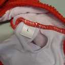 Fanuerg Women's Ribbed Bikini Top Only  Bathing Suit Red L