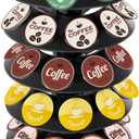 K Cup Holder, Coffee Pod Holder for Keurig Pods - 40 Capsule Spinning Organizer with 360 Turntable, Also Fits Nescaf Dolce Gusto Pods, Space Saving for Kitchen Counter & Office