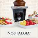 Nostalgia 3 Tier Electric Chocolate Fondue Fountain Machine for Parties - Melts Cheese, Queso, Candy, and Liqueur - Dip Strawberries, Apple Wedges, Vegetables, and More - 24-Ounce - Black, Small