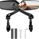 2 Pack Bike Mirrors,eBike Handlebar Mirror,360 Adjustable and Rotatable Safety Bicycle Rear View Mirrors, Scratch Resistant Glass Lens,Bicycle Universal Fit Accessories