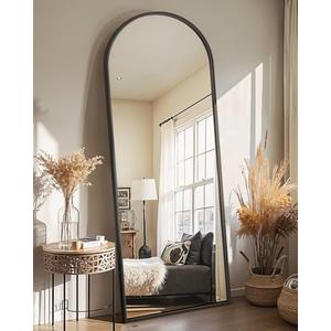 Delma Arched Mirror Full Length,56"x20" Standing Mirror,Large Floor with Stand for Wall Entryway Door Bedroom Bathroom Living Room