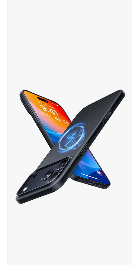 TORRAS Magnetic Slim Fit for iPhone 17 Pro Case 6.3 inch, UltraThin, Compatible with MagSafe, Lightweight Matte AntiScratch Hard PC Cover Phone Case for iPhone 17 Pro OriginFit, Black