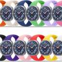 12 Pack Bands Compatible with Samsung Galaxy Watch 8 40mm 44mm/Galaxy Watch 8 Classic 46mm/Galaxy Watch Ultra 47mm Band for Women Men, No Gap Soft Silicone Sport Breathable Replacement Strap