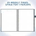 And Per Se Teacher Planner 2025-2026 Academic Year -Teacher Lesson Planner from July 2025 to June 2026, 8.5" x 11", Weekly & Monthly Planning for Teachers with Monthly Tabs, Stickers (Stone Blue)