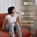 ZonLi Japanese Floor Futon Mattress Twin Size 75"x 39", 100% Cotton Cover 2.5'' Thicken Tatami Mattress, Foldable Sleeping Pad, Portable Dormitory Tatami Mat, Roll Up Floor Lounger Bed for Adult (Cinnamon)