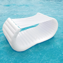 Comfy Floats Inflatable Pool Couch - White Pool Float, Floating Cabana, Luxury Pool Float for Adults