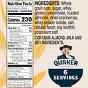 Quaker Protein Instant Oatmeal, Cranberry Almond, 12g Protein per Serving, Whole Grains, No Artificial Flavors, No Added Colors, 2.18 oz Packets, (6 Pack) (EXP 07/11/26)