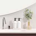 Prus Waso White Soap Dispenser Set, Contains Hand and Lotion Dispenser with Pump. Perfect for Guest Bathroom Decor. (White)