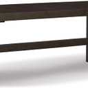 Signature Design by Ashley Burkhaus Traditional Rectangle Extension Dining Room Table, Dark Brown