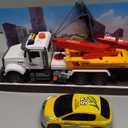 Large Tow Truck Toys for 3 4 5 6 7 8 Year Old Boys, Truck with Loading Crane,Lights and Sounds Vehicles Toy for Kids Childs Toddlers Christmas Birthday Gift