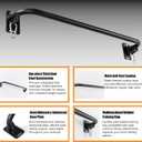 Wall Mounted Pull Up Bar, Carbon Steel Doorway Chin Up Bar for Home Gym