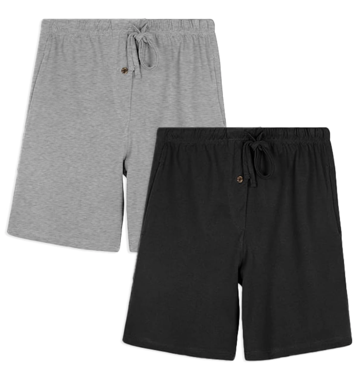 Andrew Scott Men's Lounge Shorts | Drawstring & Pockets Cotton PJ-Sleep Short Bottoms | Multi Packs Small