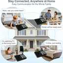 Intercoms Wireless for Home, Office, Elderly Care, Two-Way Wireless Intercom System, Clear Sound Intercom with 1400 Feet Range, Easy to Use, 8 Volume Adjustment, Auto-Answer, Silent Mode(2 pack,black)