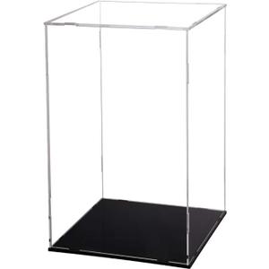 Acrylic Display Case for Collectibles,Acrylic Boxes for Display,Countertop Box Cube Organizer Stand Riser Dustproof Protection Showcase for Action Figure Doll Model Memorabilia(6x6x9.8 inch)