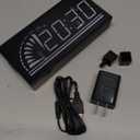 Peakeep Small Digital Alarm Clock Plug in for Bedrooms Bedside, Tiny Electric Clock Large Big Numbers Display with Battery Backup for Desk Table, 6 Dimmers, 5 Adjustable Alarm Volumes (Blue)