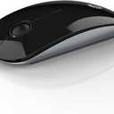 Bluetooth Wireless Mouse - (BT5.1+USB) Slim Dual Mode Computer Mice with Quiet Click, Low Power, and 1600 DPI, Portable Mouse for MacBook, Laptop, iPad Pro/Air, Surface Pro (Black)