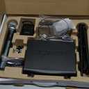 Phenyx Pro Wireless Microphone System,Metal Wireless Mic Set w/Handheld/Bodypack/Headset/Lapel Mics,2 x 30 UHF Frequencies, 200 ft Range, Cordless Mic for Singing, Karaoke, Church (PTU-52-1H1B)