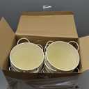 Chumia 12 Pcs Galvanized Flower Bucket 9 Inch Metal Vase Farmhouse Rustic French Flower Bar Bucket with Handles for Home Floral Centerpiece Container Wedding Table Decor(Beige)