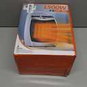 Electactic Portable Ceramic Space Heater w/ Thermostat, 1500W Indoor Electric Space Heater Fan with Overheat and Tip-Over Protection, Heat Up 200 Square Feet for Office Room Dorm Use, Silver