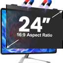 Removable Hanging Magnetic 24 Inch privacy screen for computer monitor, Fit Frameless Monitor 16:9 Widescreen, Anti Blue Light Filter, Anti-Glare Eye Protector Shield, Adhesive-Free, Easy Installation