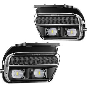 2 x LED Fog Lights for Chevy Silverado 2003-2006 All Models,Avalanche 2002-2006,Pickup Truck Driving Fog Lamps, Fog Light Replacement Clear Lens