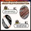 Pinkunn 70 Pcs Halloween Creepy Cloth Set 33 x 7 ft Halloween Horror Fabric Party Decoration Set 3D Bat Wall Stickers Decor Masking Tape Holiday Outdoor Indoor Windows Scene