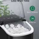 Silonn Ice Makers Countertop, Portable Ice Maker with Self-Cleaning 9 Cubes Ready in 6 Mins 26Lbs/24H 2 Sizes of Bullet Ice, Ice Machine for Home Kitchen and Office, Dark, 26 lbs